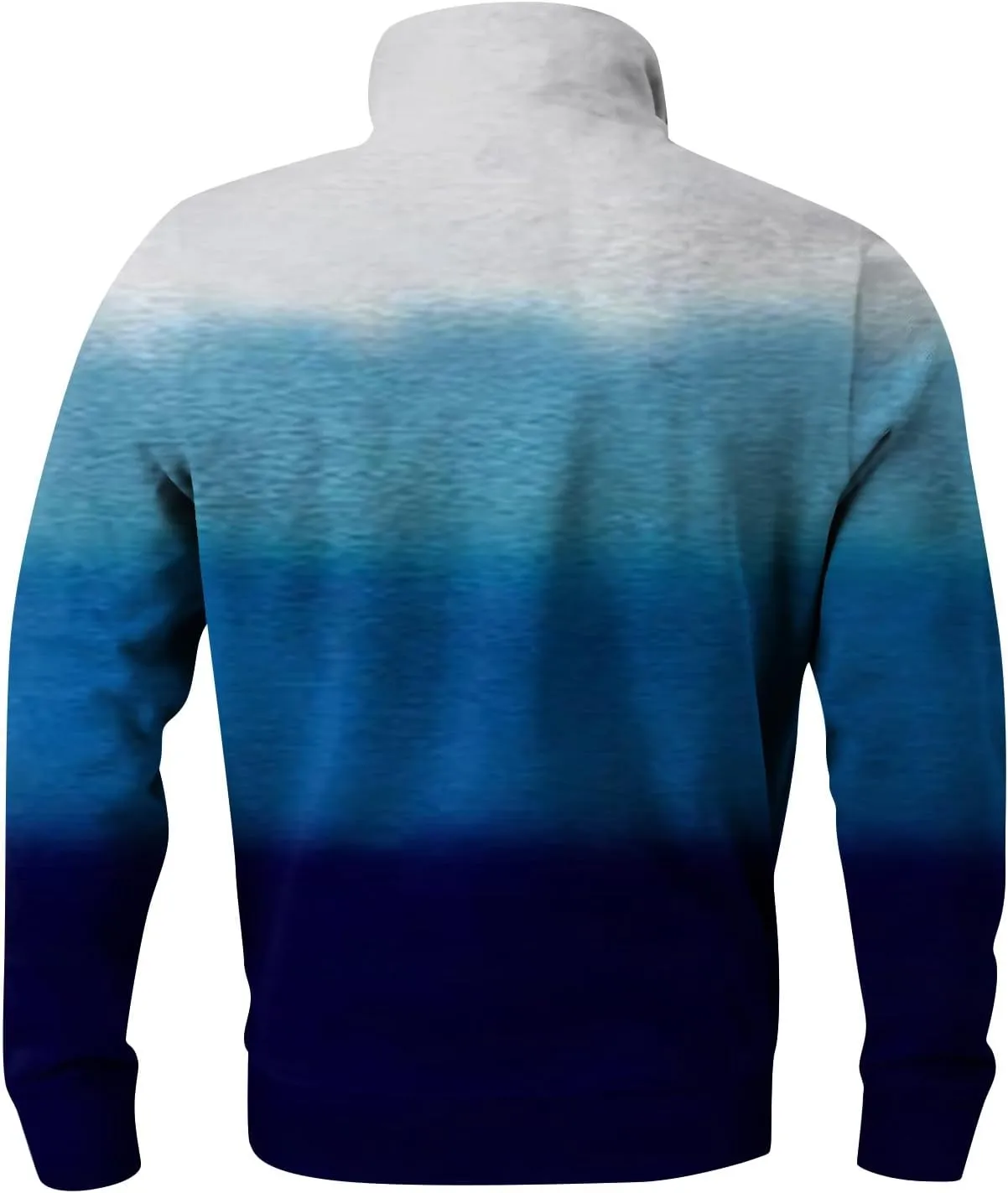 2024 Men's 3/4 Zip Pullover Long Sleeved Fashion Slim Fit Top High Collar Cotton Sweatshirt Lightweight Workout Shirt