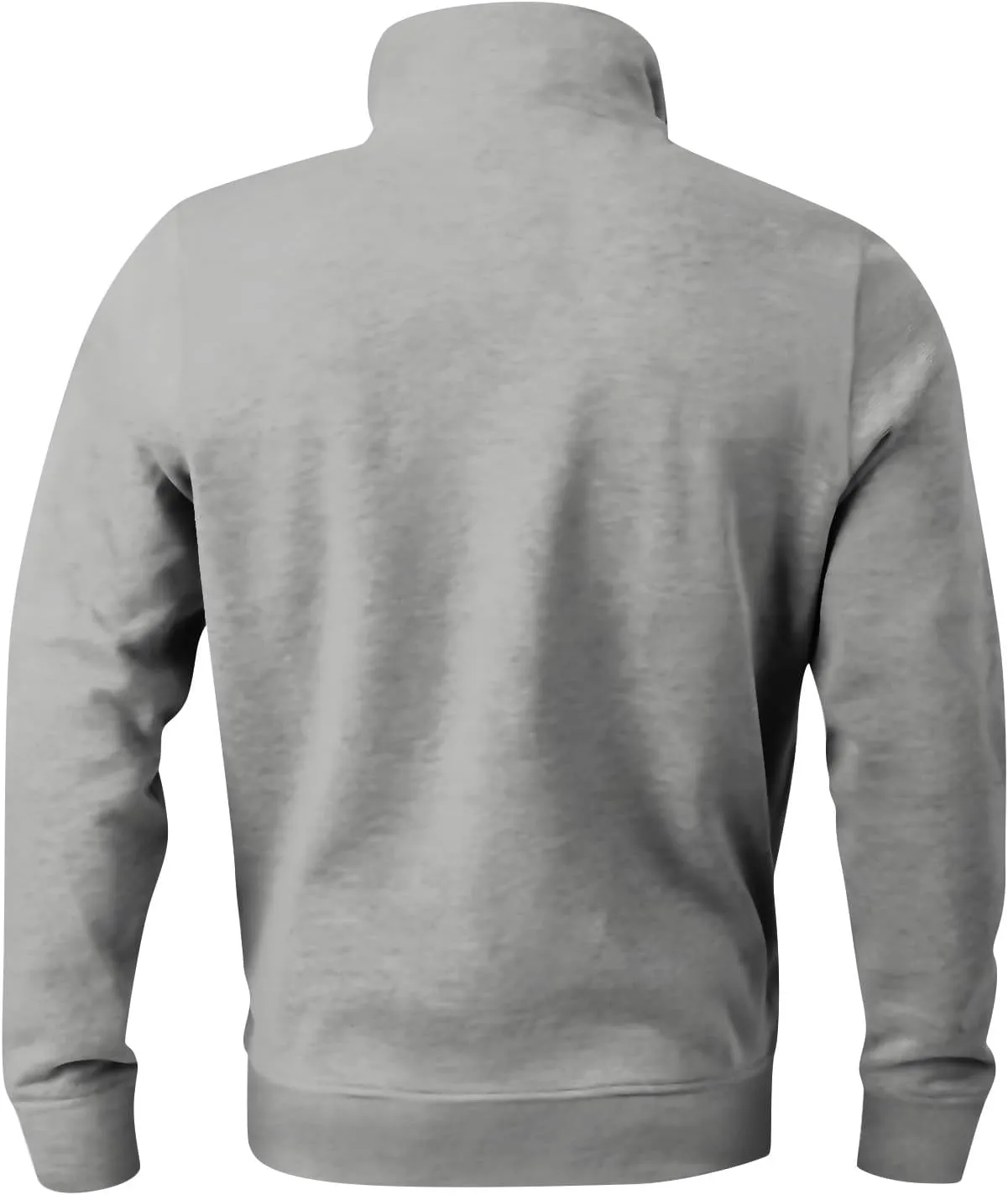 2024 Men's 3/4 Zip Pullover Long Sleeved Fashion Slim Fit Top High Collar Cotton Sweatshirt Lightweight Workout Shirt