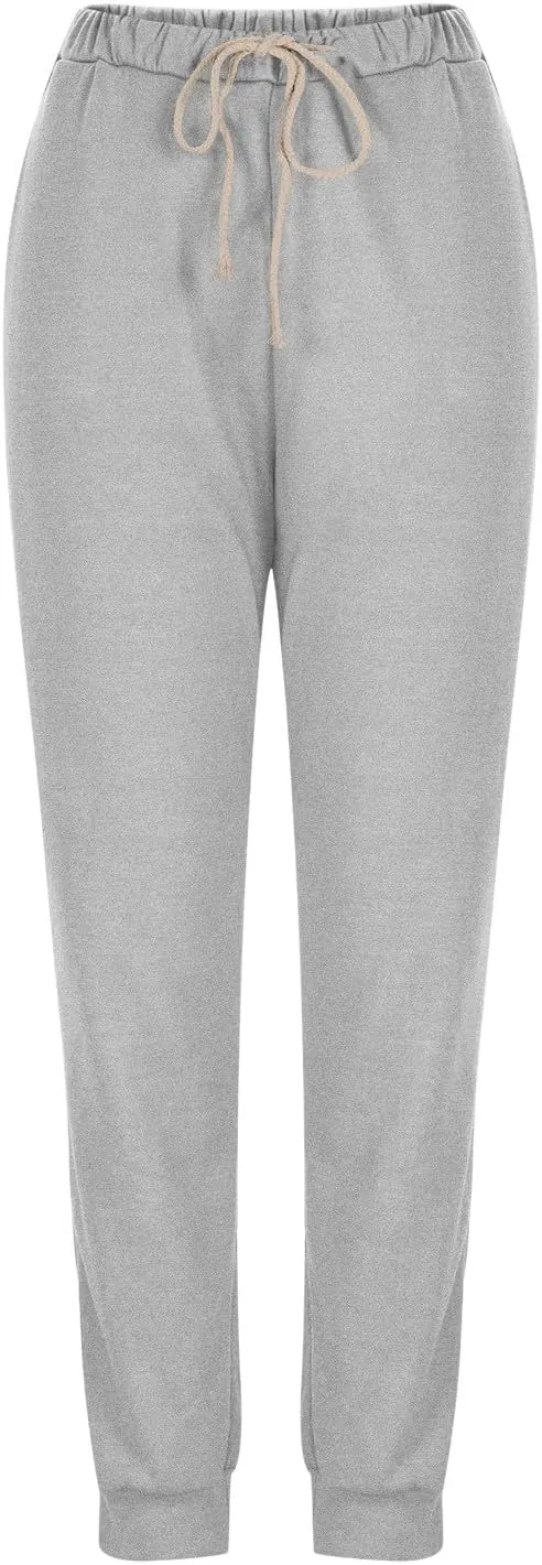 3 Pack Sherpa Lined Jogger Pants Women Winter Warm Drawstring Elastic Waist Sweatpants Plus Size Loungewear Bottoms
