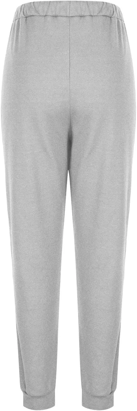 3 Pack Sherpa Lined Jogger Pants Women Winter Warm Drawstring Elastic Waist Sweatpants Plus Size Loungewear Bottoms