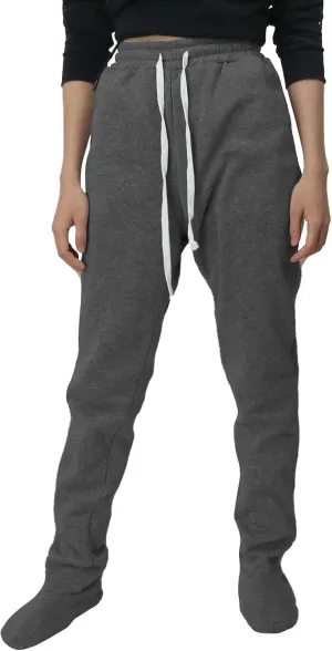Adult Footed Sweatpants with Sherpa Fleece Lined Feet Soft and Warm Footing S-XXL
