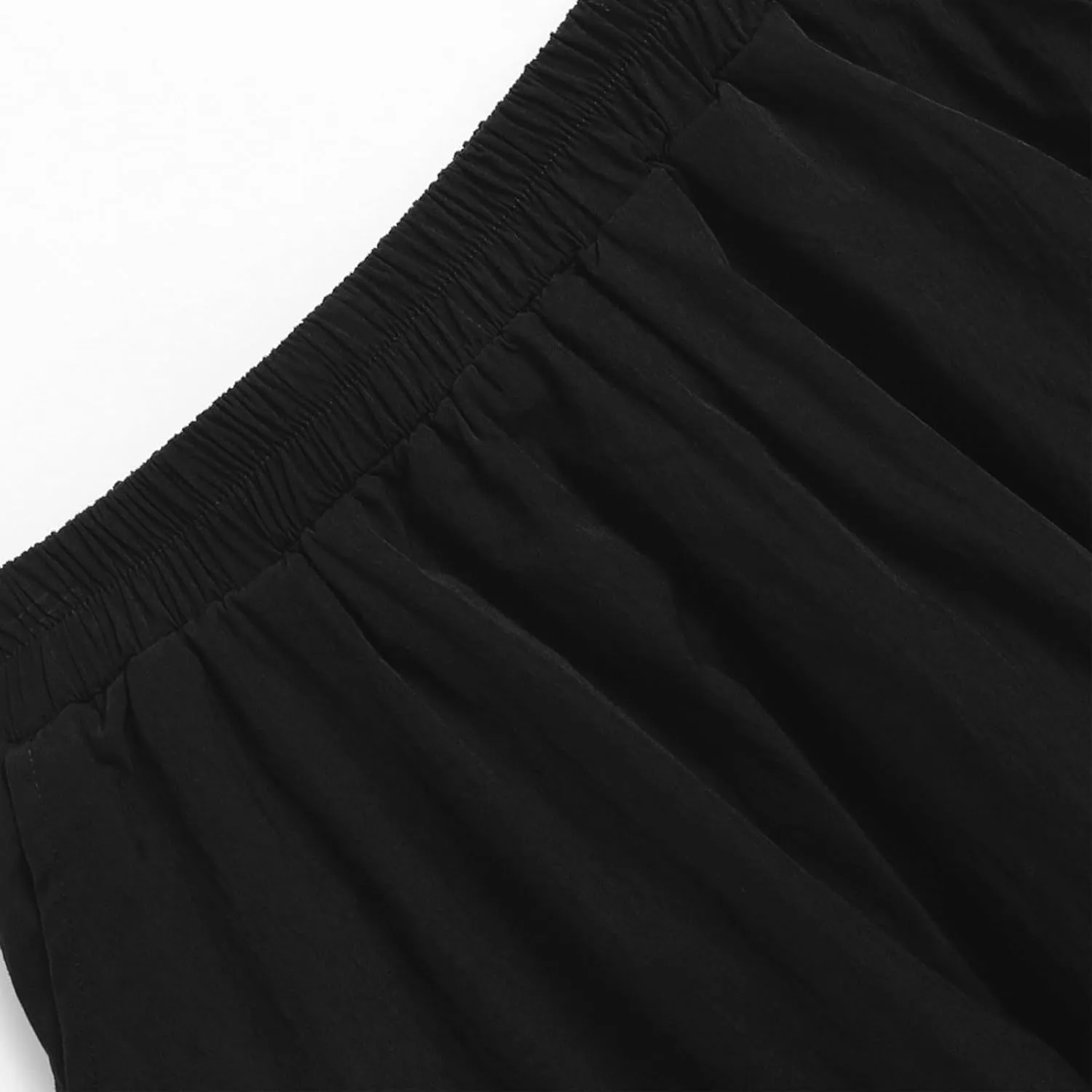 Ankle Length Skirt for Women Summer Beach Casual Elastic High Waisted Maxi Skirt Puff Long Skirts with Pockets