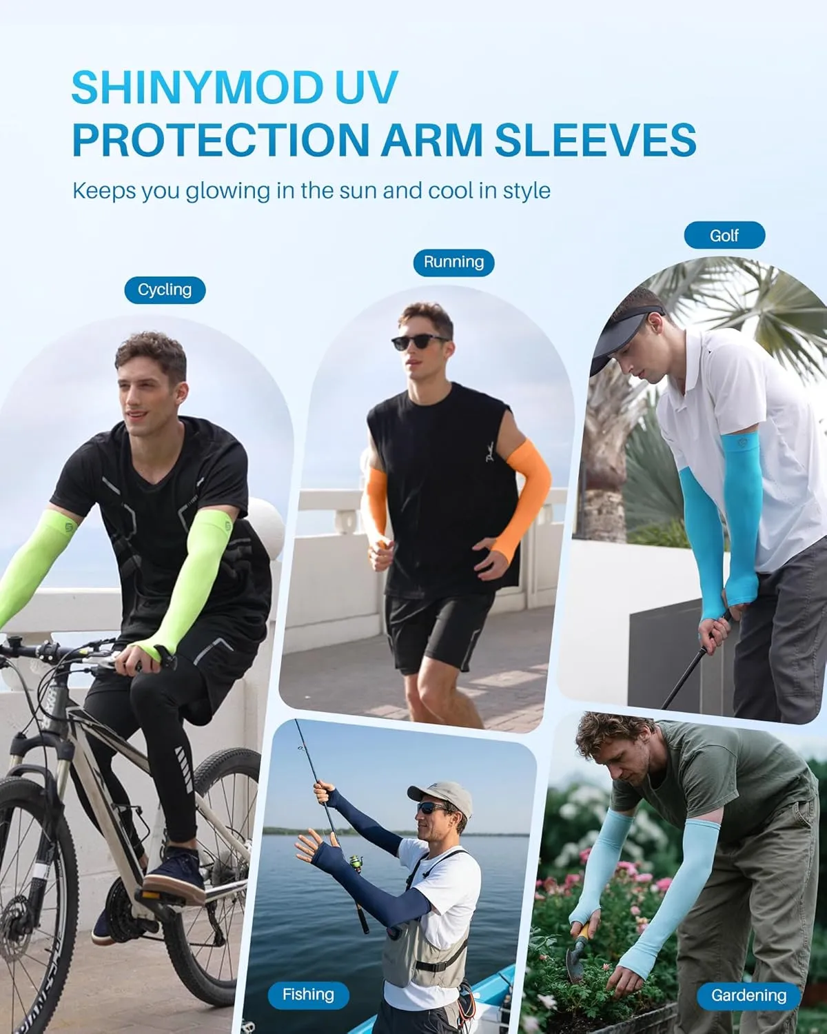 Arm Sleeves for Men Women UV Sun Protection Compression Arm Warmer Tattoo Cover Up, Sports Golf Cooling Sleeves