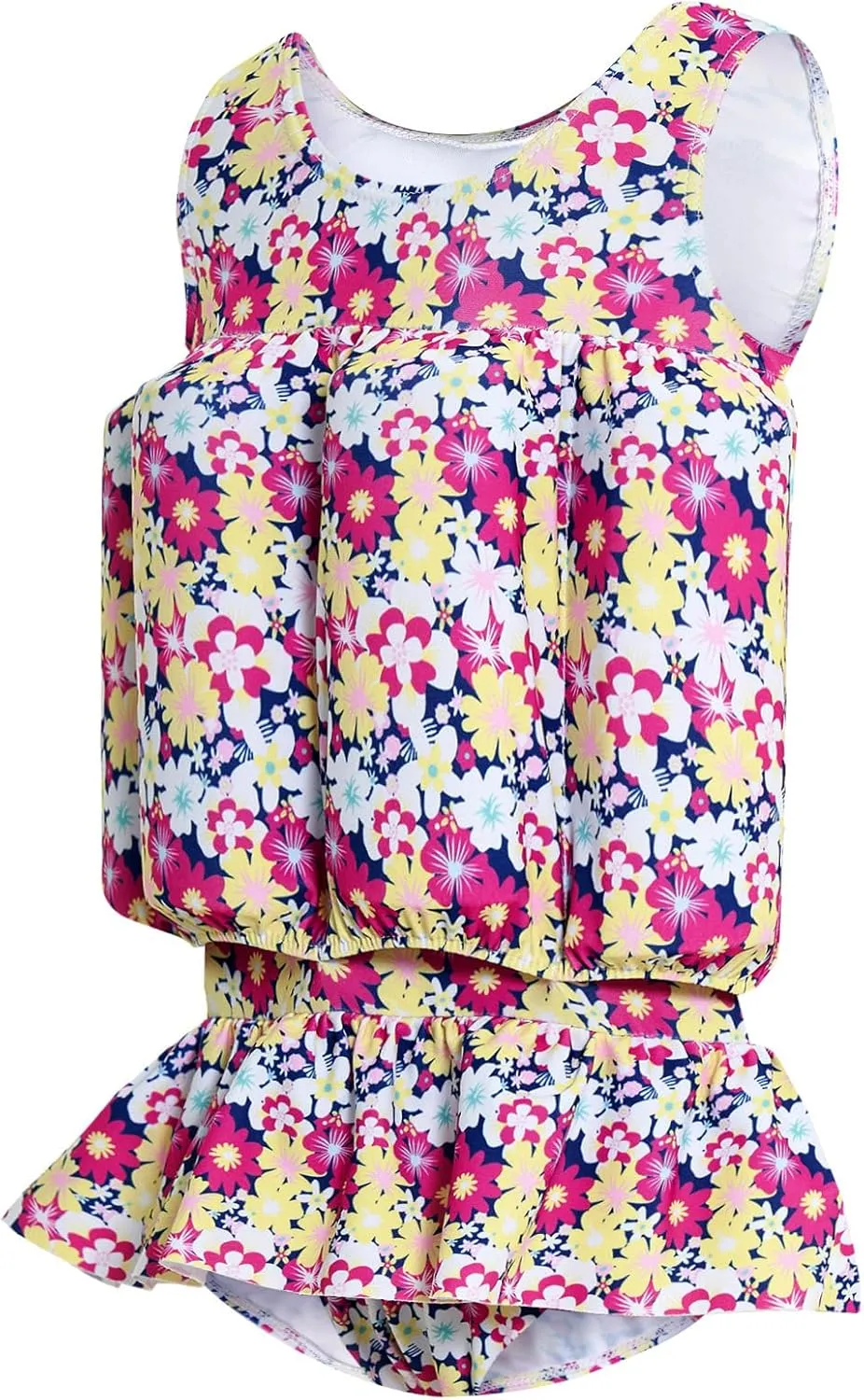 Baby Girls Swimsuit with Floatation Toddler One Piece Swimsuits Kids Swim Vest Swimwear Float Suit