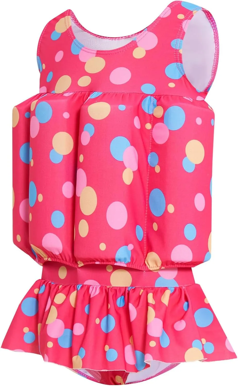 Baby Girls Swimsuit with Floatation Toddler One Piece Swimsuits Kids Swim Vest Swimwear Float Suit