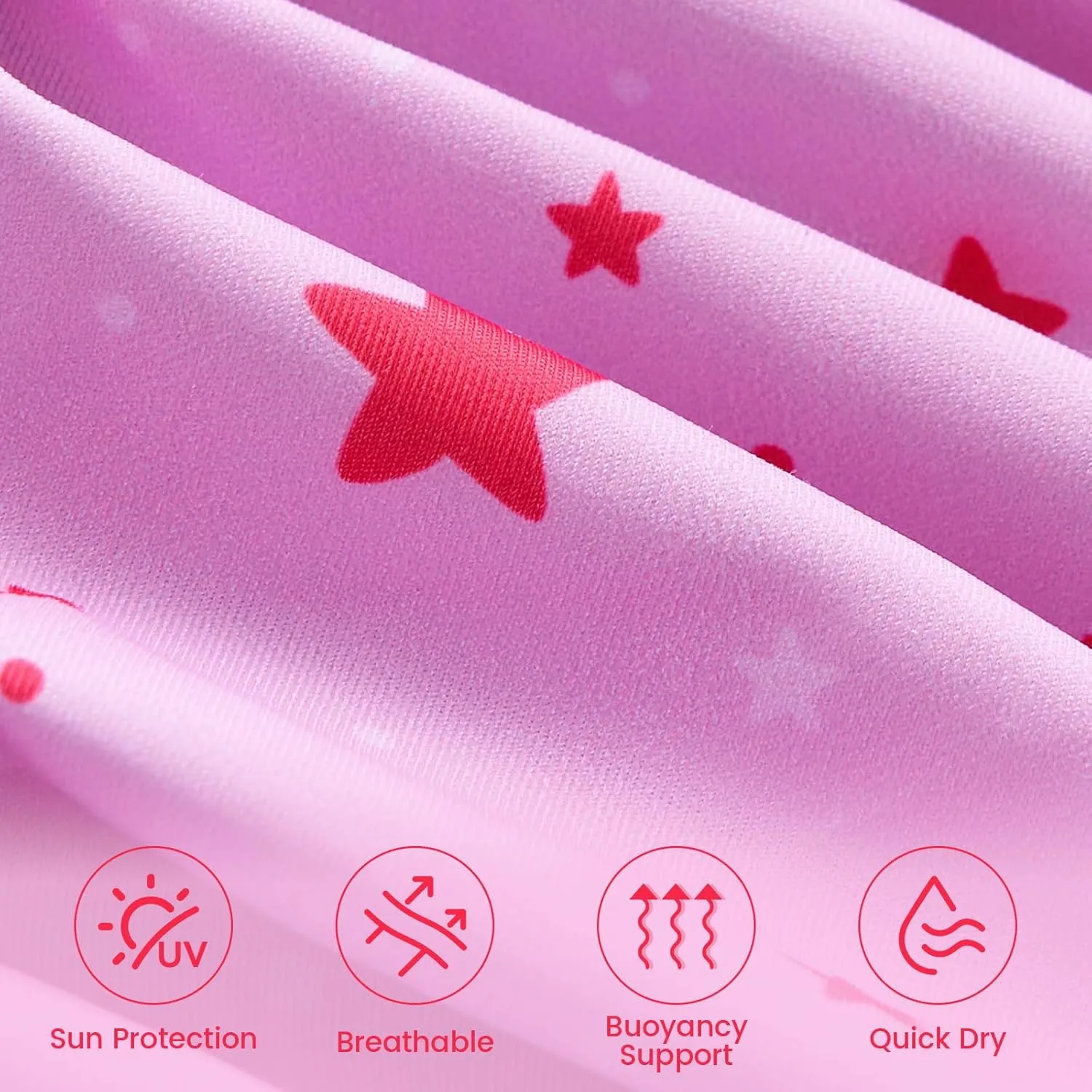 Baby Girls Swimsuit with Floatation Toddler One Piece Swimsuits Kids Swim Vest Swimwear Float Suit
