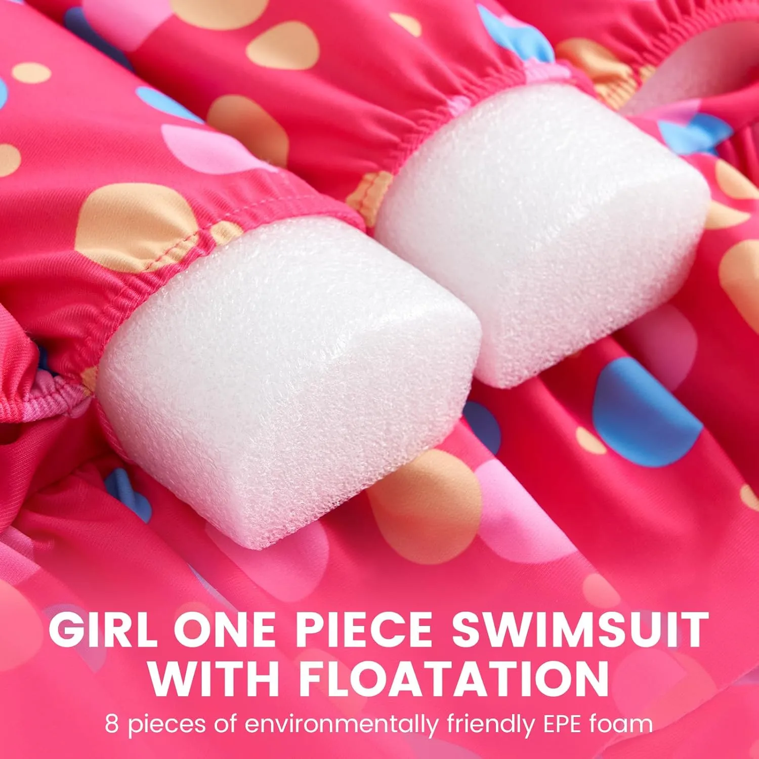 Baby Girls Swimsuit with Floatation Toddler One Piece Swimsuits Kids Swim Vest Swimwear Float Suit