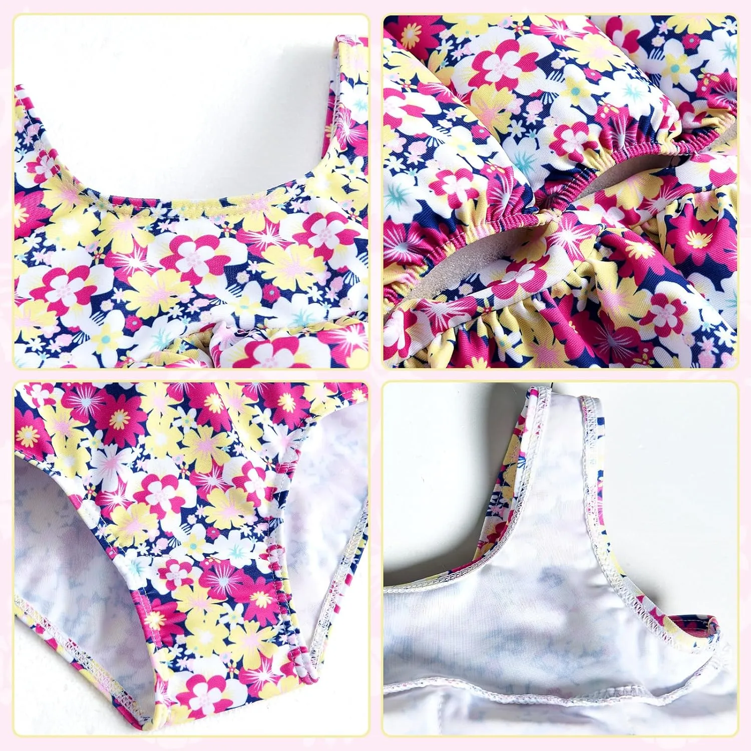 Baby Girls Swimsuit with Floatation Toddler One Piece Swimsuits Kids Swim Vest Swimwear Float Suit