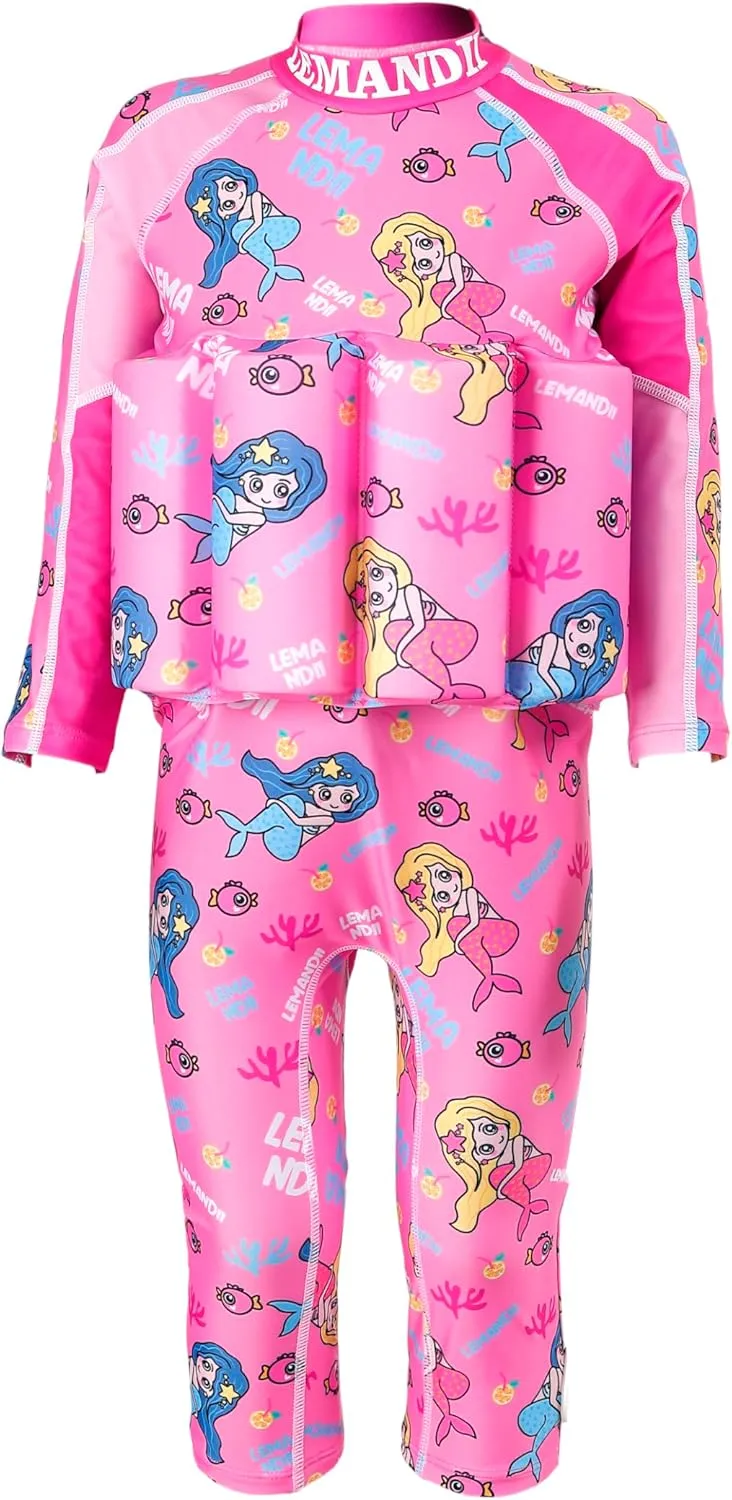 Baby Kids Floatation Suit Float One-Piece Swimwear Buoyancy for Girls Boys 1-10Years