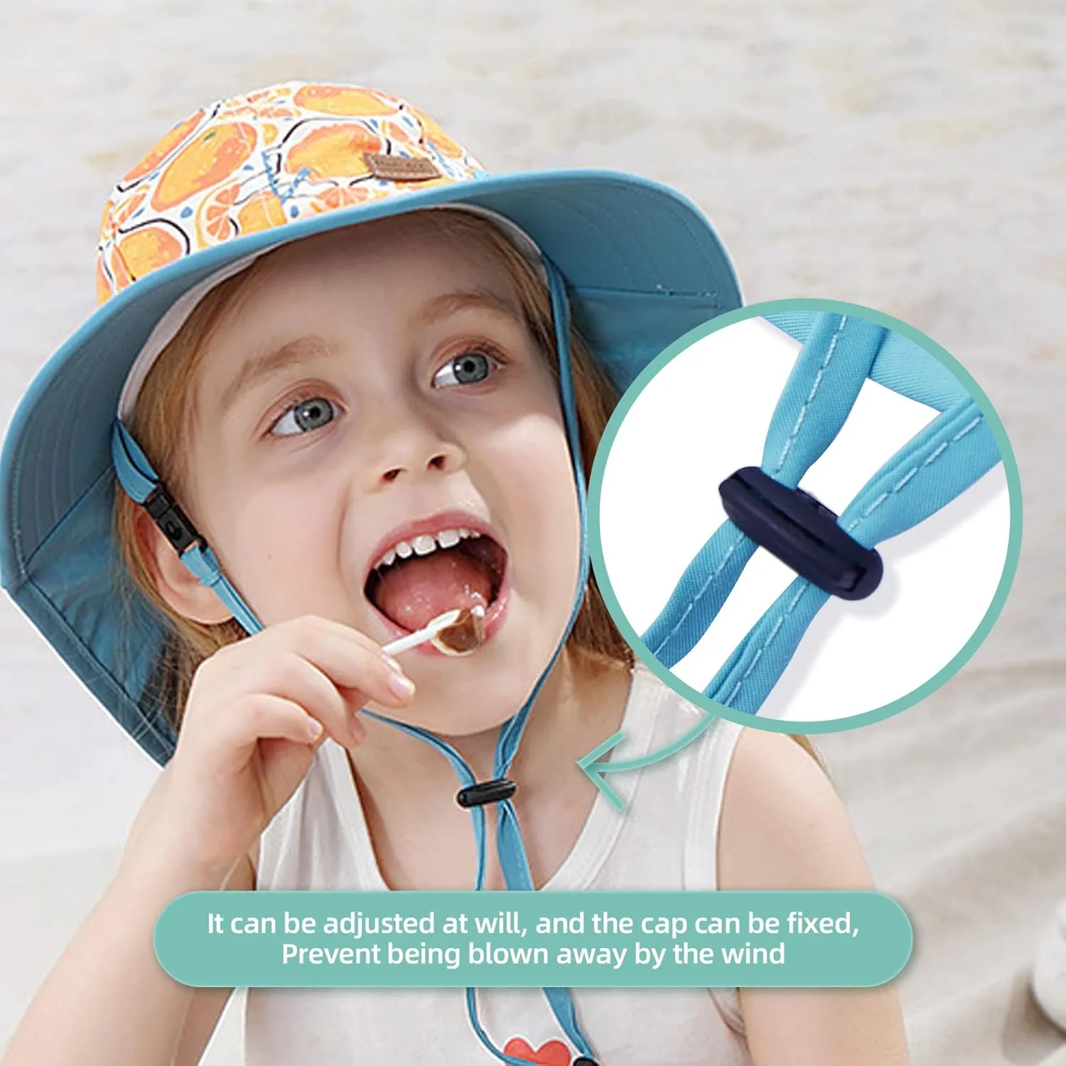Baby Sun Hats Boys Girls Summer UPF 50  Sun Protection Toddler Beach Hat Neck Flap Kid Cap with Wide Brim