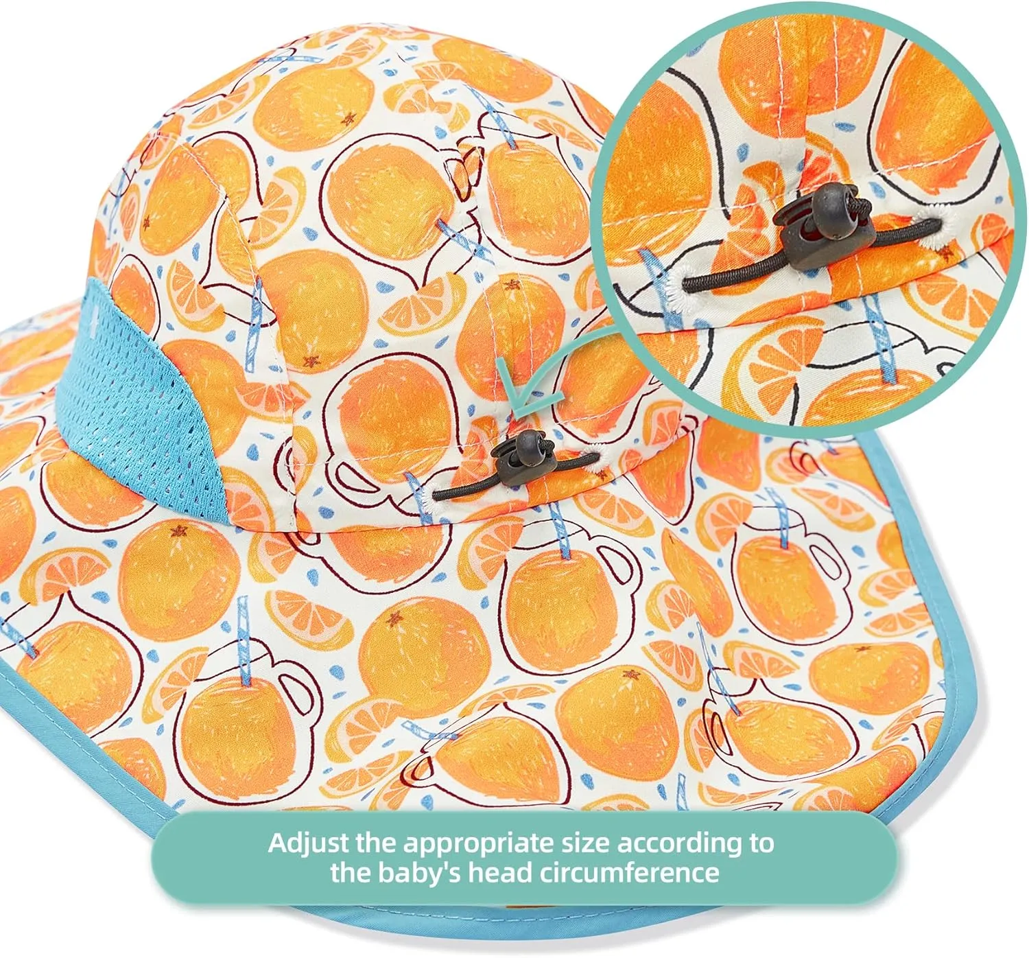 Baby Sun Hats Boys Girls Summer UPF 50  Sun Protection Toddler Beach Hat Neck Flap Kid Cap with Wide Brim