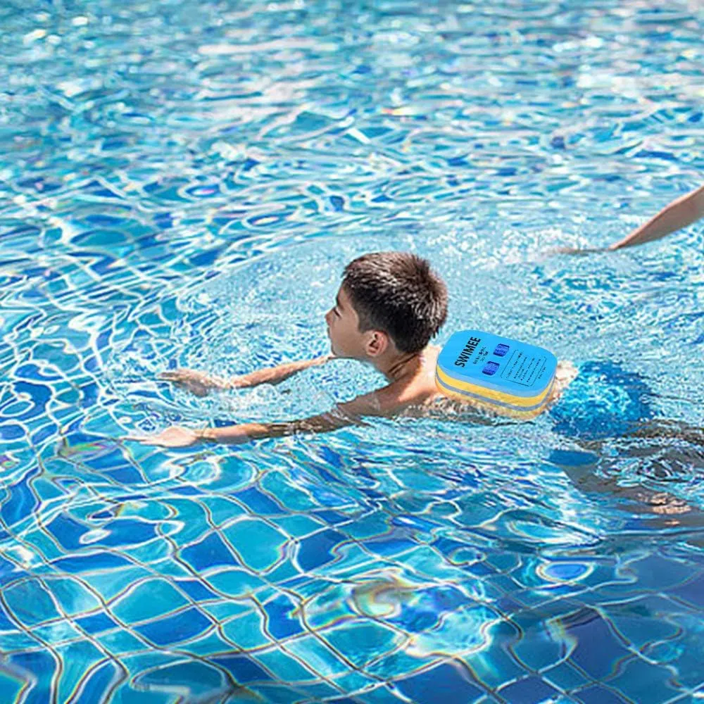 Back Float Safety Swimming Bubble with Adjustable 3 Layers Swim Belts Waterproof Floaties Device for Kids Swimming Floats Secure Clip Buckle Swim Floaties for Swimming Beginners Sport Pool Lesson