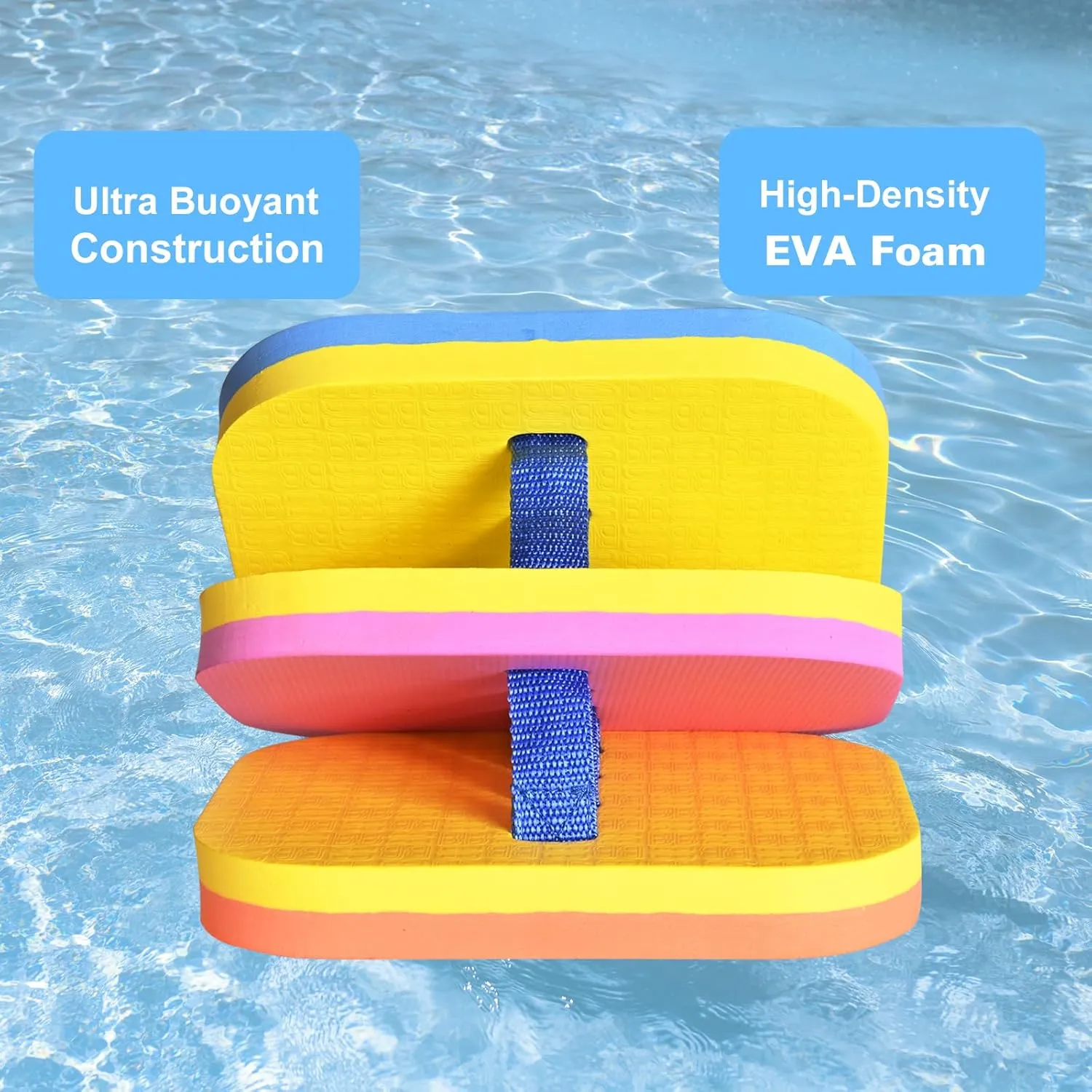 Back Float Safety Swimming Bubble with Adjustable 3 Layers Swim Belts Waterproof Floaties Device for Kids Swimming Floats Secure Clip Buckle Swim Floaties for Swimming Beginners Sport Pool Lesson