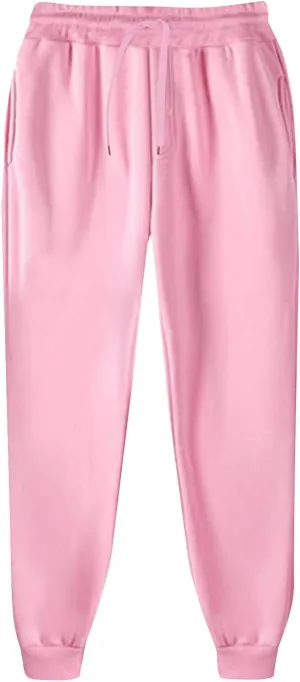 BIFUTON Joggers for Men,Mens Sweatpants Baggy Pants Solid Color Stretch Waist Drawstring Running Track Pants with Pockets