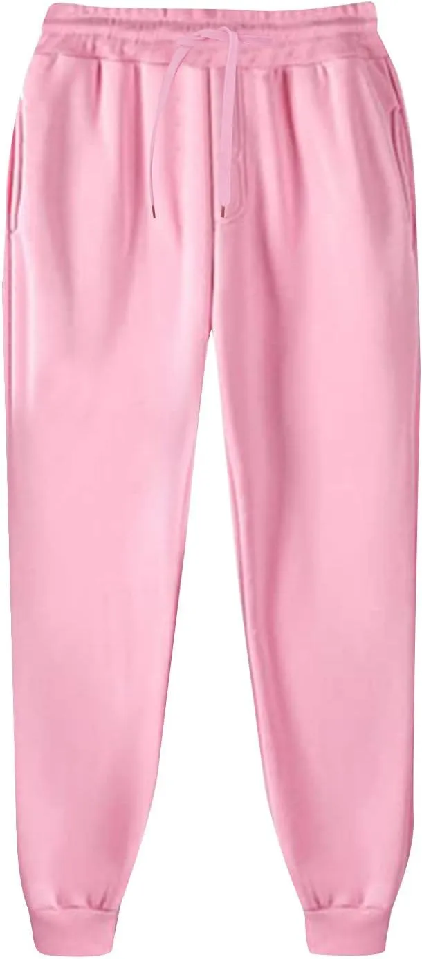 BIFUTON Joggers for Men,Mens Sweatpants Baggy Pants Solid Color Stretch Waist Drawstring Running Track Pants with Pockets