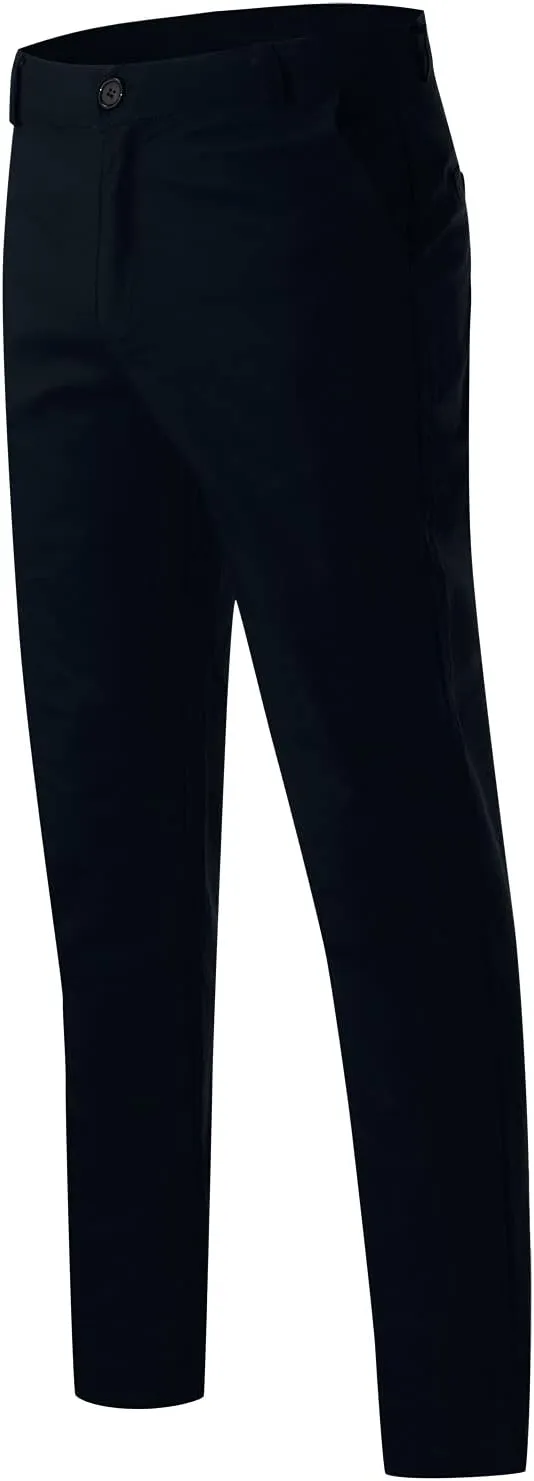 BIFUTON Mens Casual Pants Lightweight Joggers Elastic Waist Button Pants Solid Tapered for Men Fashion Trousers with Pockets