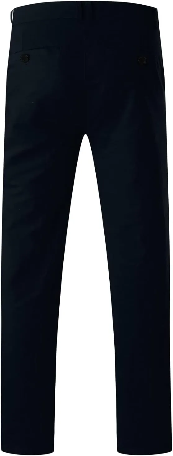 BIFUTON Mens Casual Pants Lightweight Joggers Elastic Waist Button Pants Solid Tapered for Men Fashion Trousers with Pockets