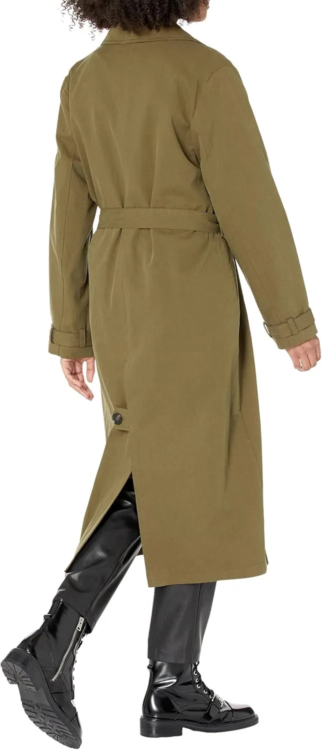 [BLANKNYC] womens Luxury Clothing Double Breasted Trench Coat With Belt, Comfortable & Stylish