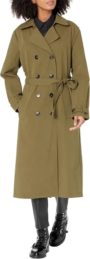 [BLANKNYC] womens Luxury Clothing Double Breasted Trench Coat With Belt, Comfortable & Stylish