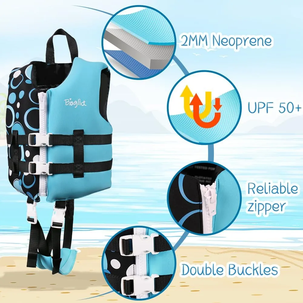 Boglia Toddler Swim Vests Jackets for Kids 20-30/30-50/50-90 Lbs 2 3 4 5 6 7 8 9yrs Infant Flaotie Boys Girls Pool Vest Neoprene Swimming Body Glove Float Vest PFD Learn to Swim