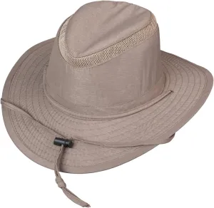 Broner Mens Streamside Poly/Nylon Blend Big Brim Sun Hat with Chincord