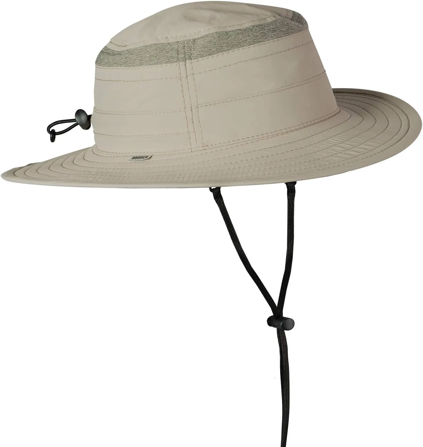 Broner Mens Supplex Big Brim Hat with Detachable Chincord
