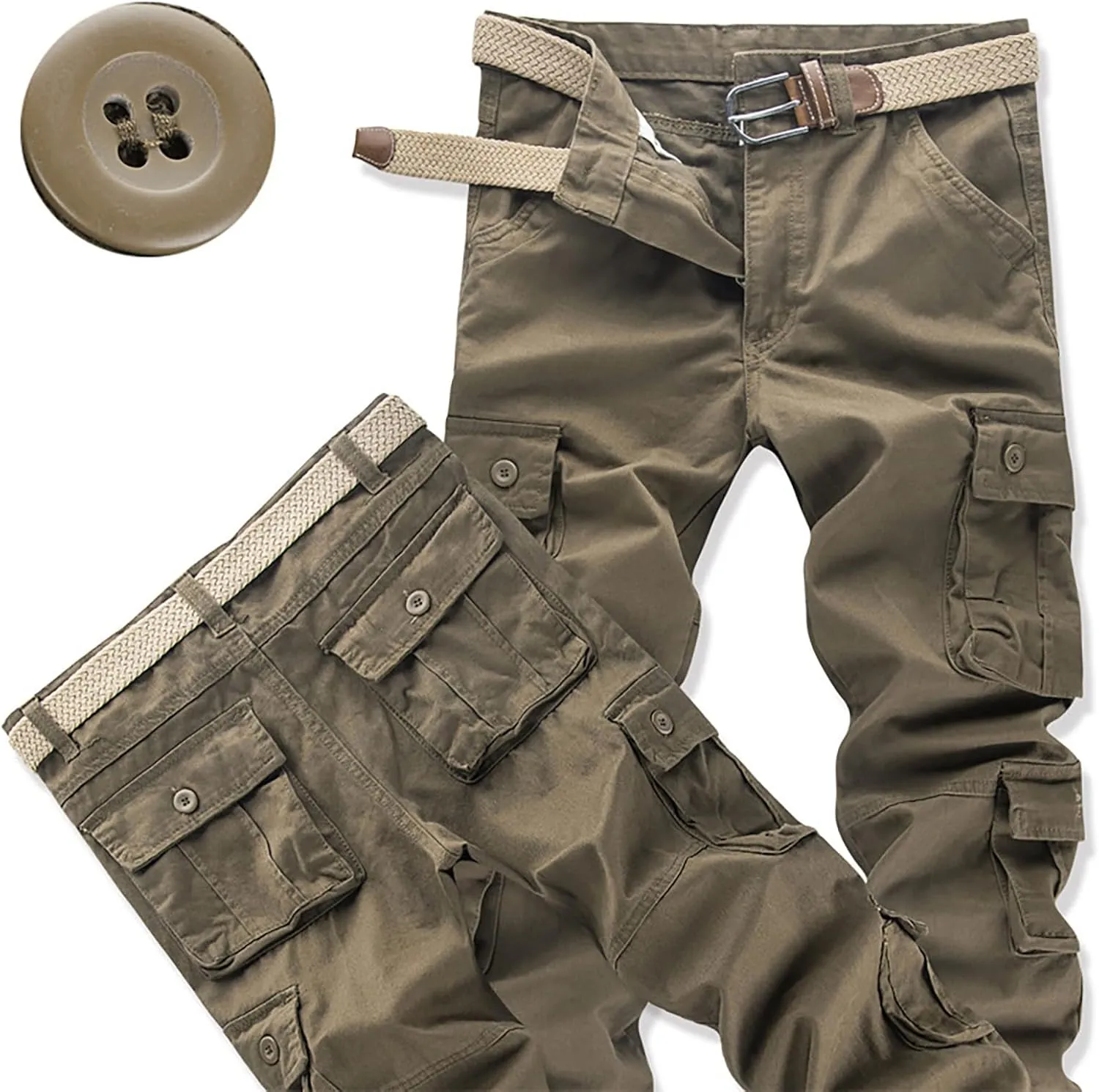 Cargo Pants for Men Relaxed Fit Camo Sweatpants with 8 Pockets Military Army Combat Hiking Pant Baggy Casual Trousers