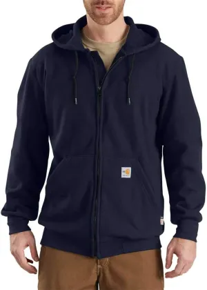 Carhartt Men's Rain Defender Rutland Thermal Lined Hooded Zip Front Sweatshirt