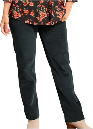 Casual Corduroy Pants for Women Solid Elastic High Waist Pants Loose Comfy Straight Leg Pants Loose Comfort Trousers