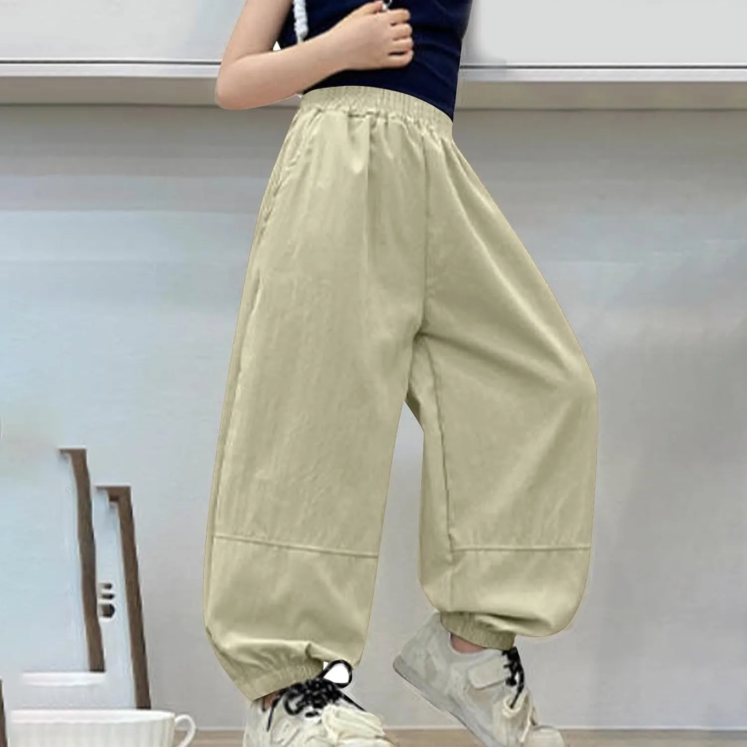 Children Boy Girl Work Cargo Trousers Pants for Kid Loose Fit Straight Leg Long Cuff Leg Summer Fall 2025 Y2K