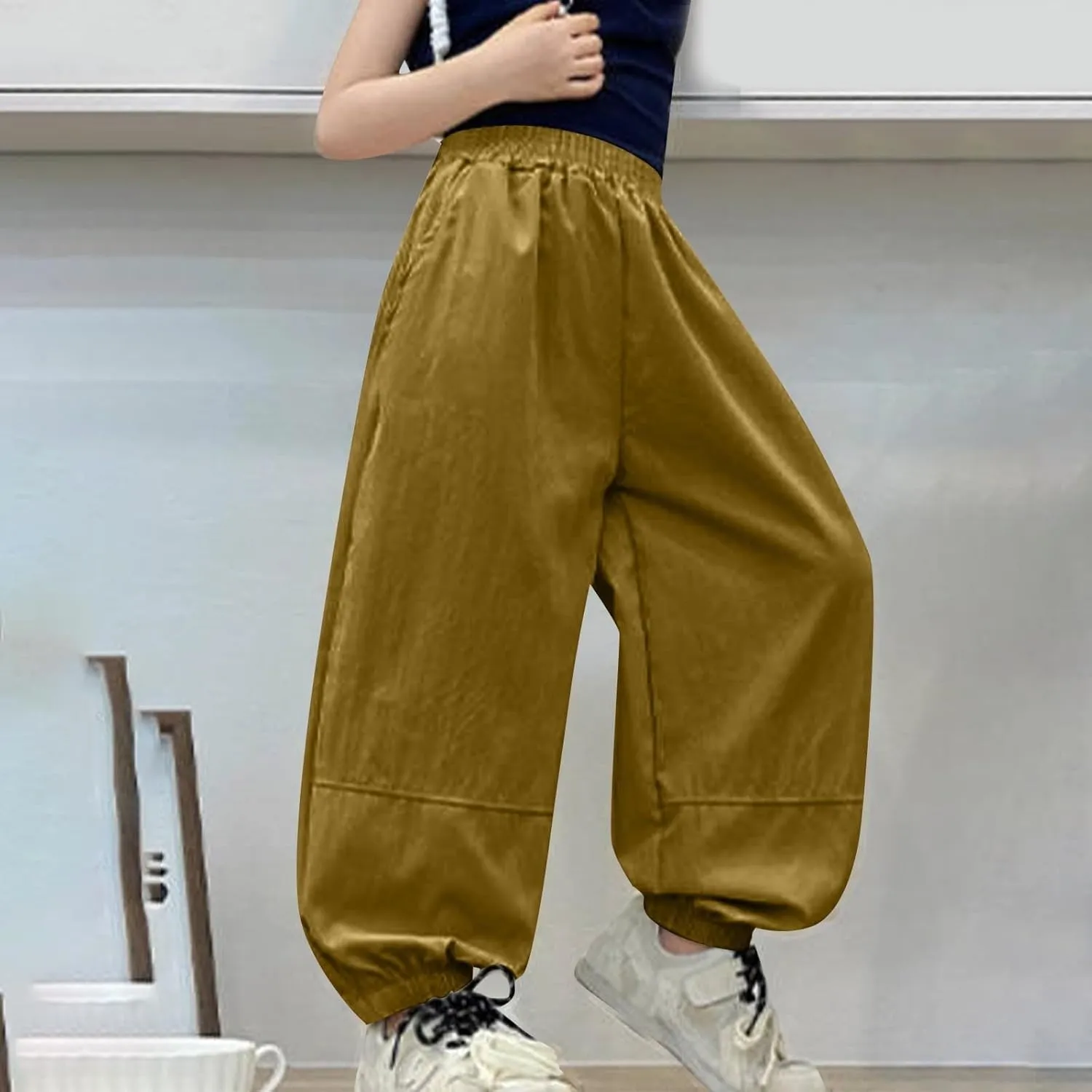 Children Boy Girl Work Cargo Trousers Pants for Kid Loose Fit Straight Leg Long Cuff Leg Summer Fall 2025 Y2K
