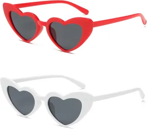 Clout Goggle Heart Sunglasses Vintage Cat Eye Mod Style Retro Kurt Cobain Glasses