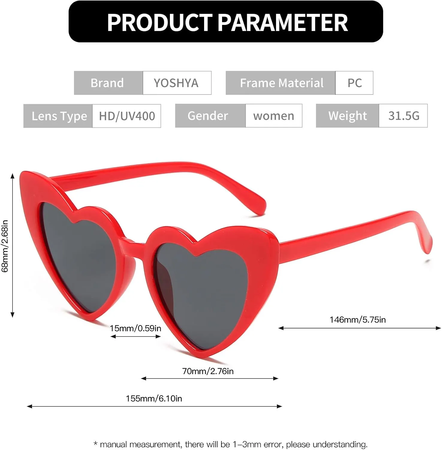 Clout Goggle Heart Sunglasses Vintage Cat Eye Mod Style Retro Kurt Cobain Glasses