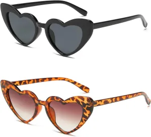 Clout Goggle Heart Sunglasses Vintage Cat Eye Mod Style Retro Kurt Cobain Glasses