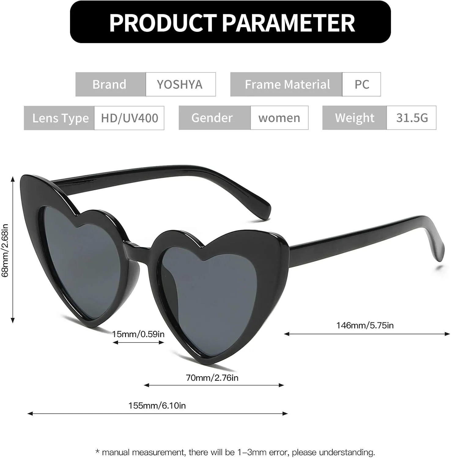 Clout Goggle Heart Sunglasses Vintage Cat Eye Mod Style Retro Kurt Cobain Glasses