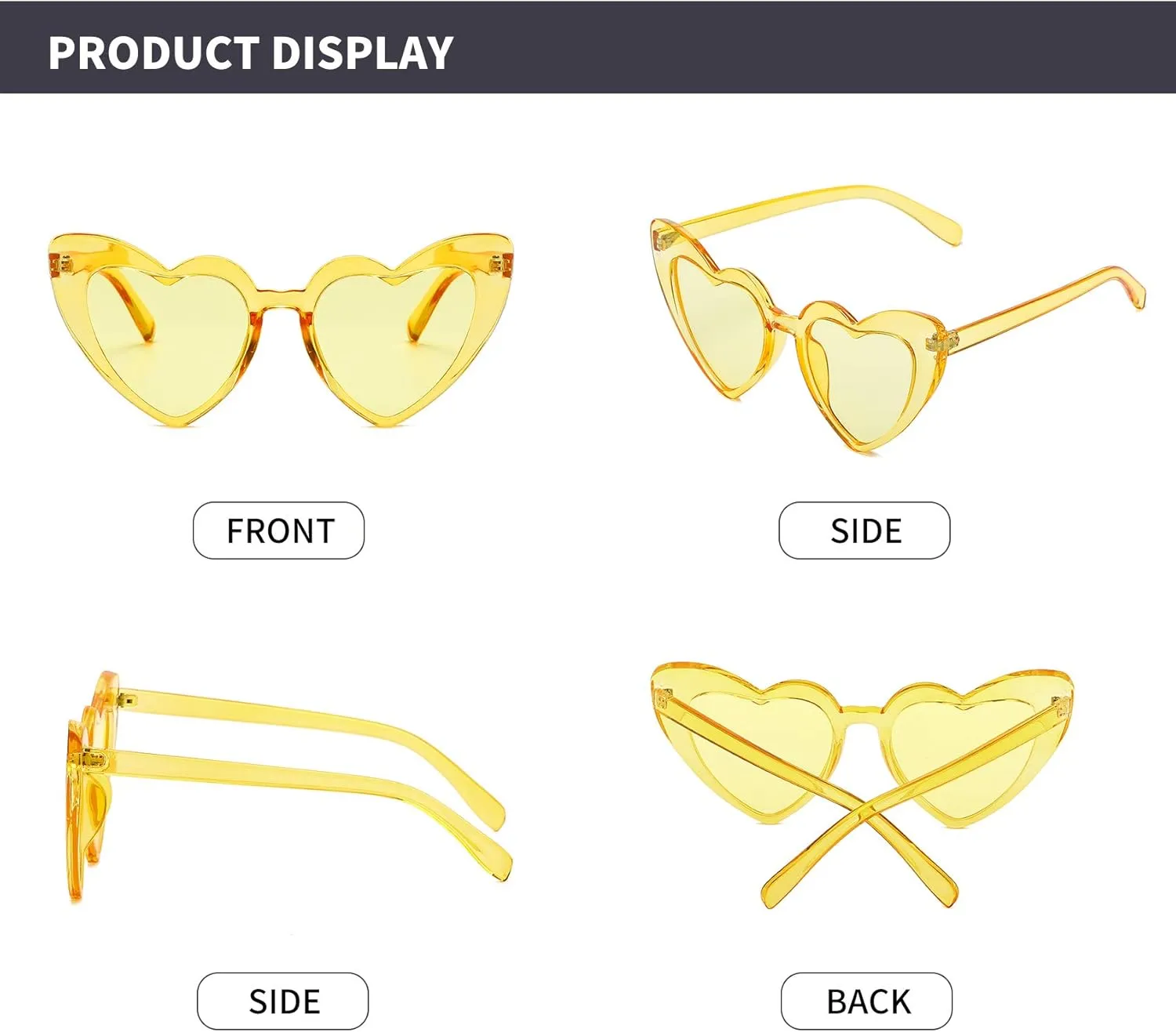 Clout Goggle Heart Sunglasses Vintage Cat Eye Mod Style Retro Kurt Cobain Glasses