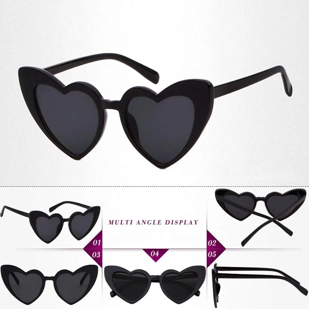 Clout Heart Shaped Sunglasses Goggles Vintage Cat Eye Mod Style Retro Kurt Cobain Glasses