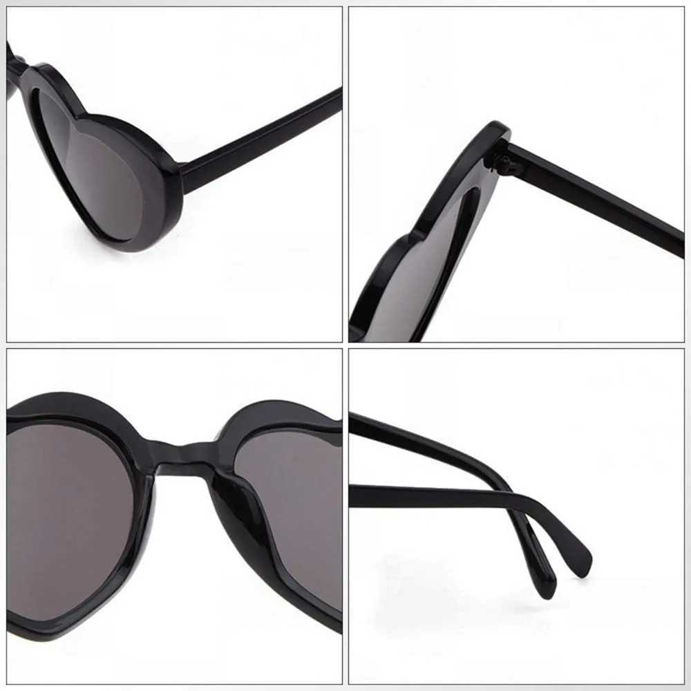Clout Heart Shaped Sunglasses Goggles Vintage Cat Eye Mod Style Retro Kurt Cobain Glasses