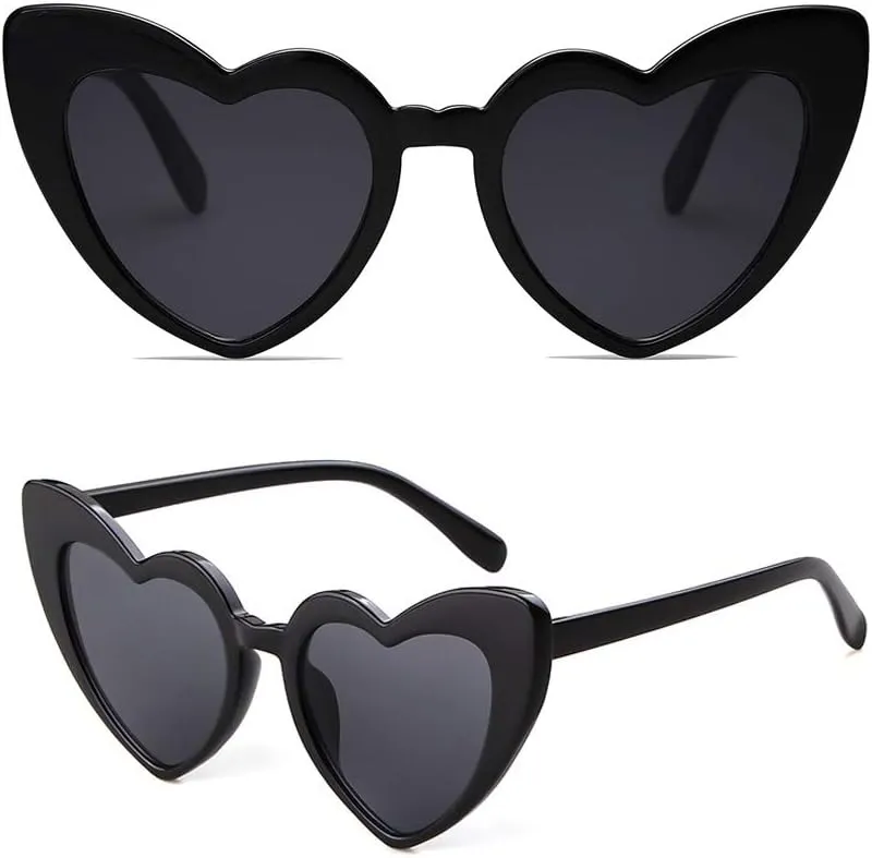 Clout Heart Shaped Sunglasses Goggles Vintage Cat Eye Mod Style Retro Kurt Cobain Glasses