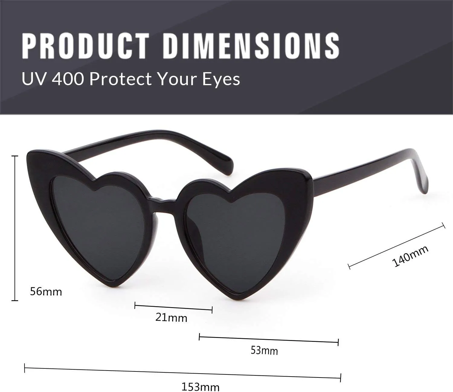 Clout Heart Shaped Sunglasses Goggles Vintage Cat Eye Mod Style Retro Kurt Cobain Glasses