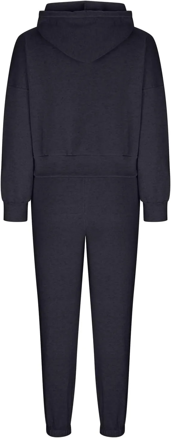 Cropped Hoodies and Jogger Pants Set Women 2 Piece Fleece Lined Fall Outfits Trendy Tracksuits Comfy Sweatsuits