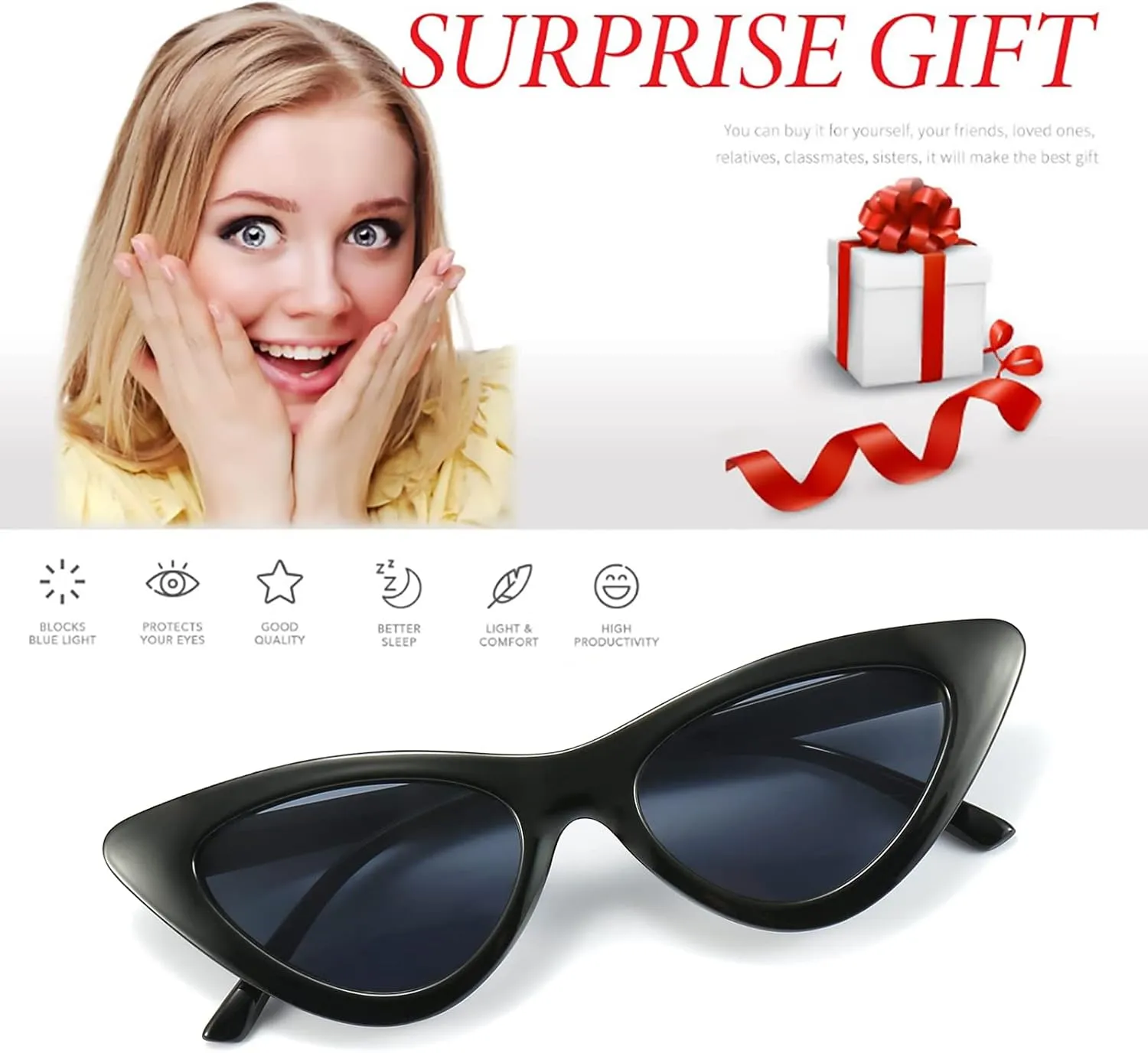 Dollger Cat Eye Sunglasses Vintage Retro Plastic Frame Cateye Sunglasses for Women