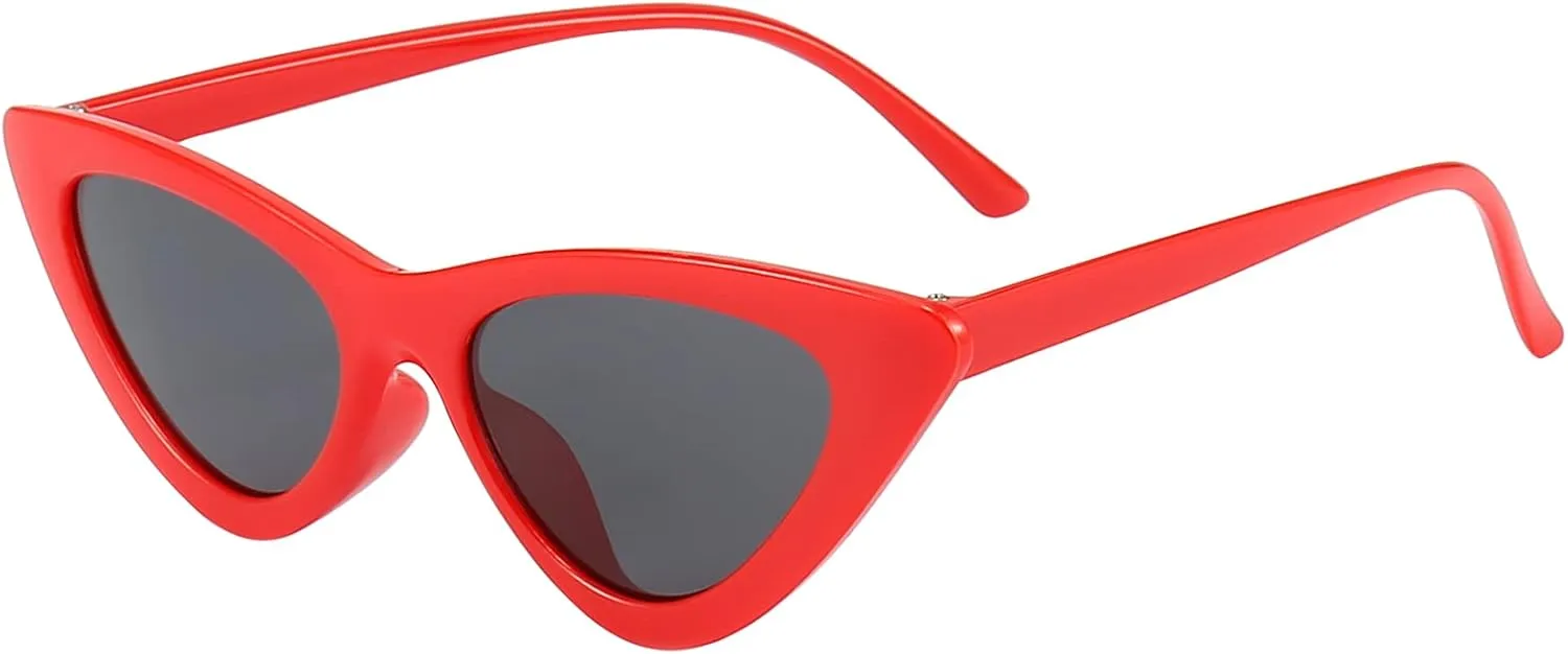 Dollger Cat Eye Sunglasses Vintage Retro Plastic Frame Cateye Sunglasses for Women