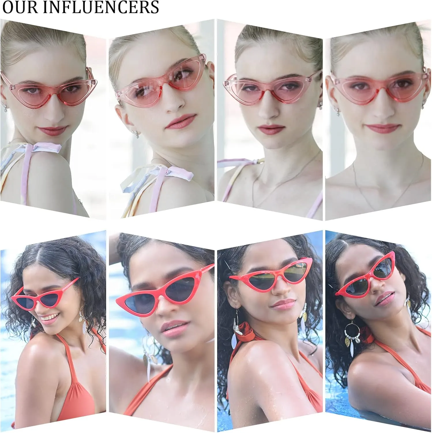 Dollger Cat Eye Sunglasses Vintage Retro Plastic Frame Cateye Sunglasses for Women