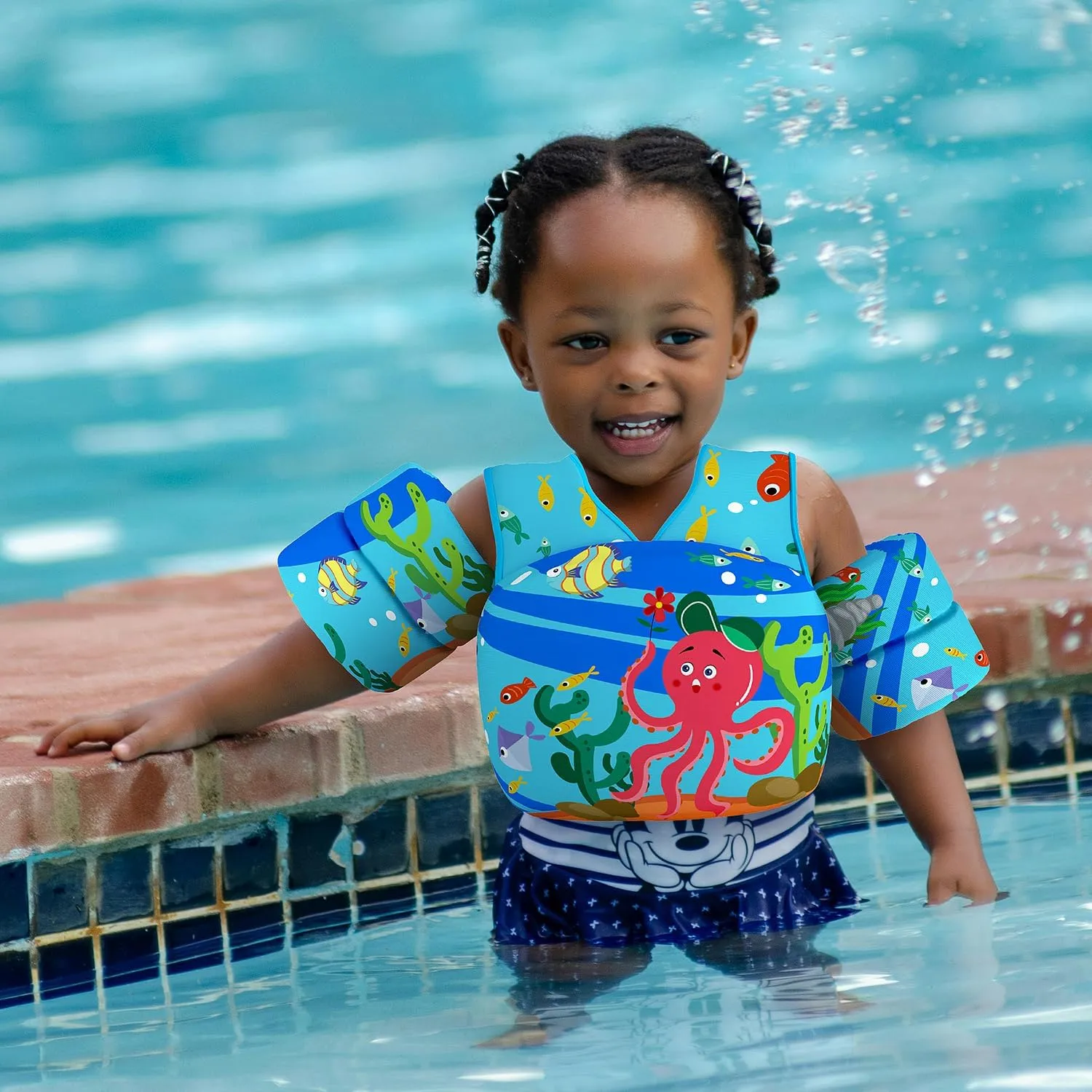 DOOHALO Kids Swim Floats for 28-70 Pounds Kid Arm Shoulder Float Vest Fit for 2-8 Years Older Boys Girls Toddler Baby Children