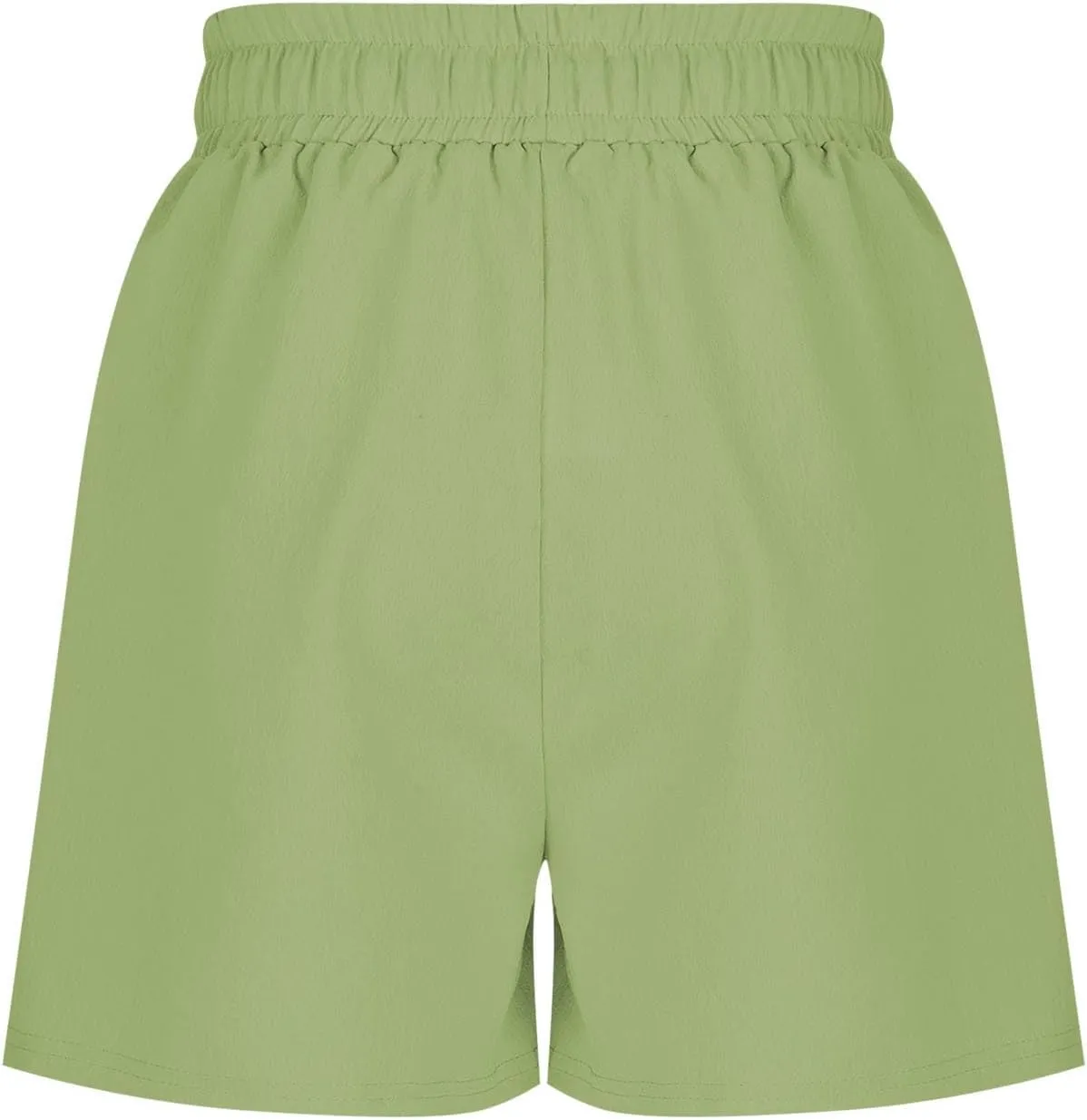 Girls Summer Shorts Casual Kids Wide Leg Cotton Linen Boho Beach Shorts Teens High Waisted Paperbag Drawstring Pants