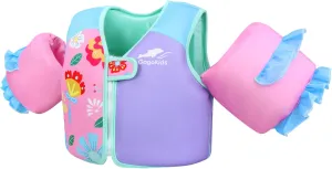 Gogokids Toddler Floaties, Kids Swim Vests for 20-50 lbs Girls and Boys, Pool Float Jackets with Arm Water Wings for 2-6 Year Old Children