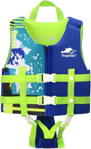 Gogokids Toddler Swim Vest, Kids Float Jacket for 20-30-40-50 lbs Girls and Boys, Float Swimwear with Duel Adjustable Safety Strap, for 2-9 Year Old Children