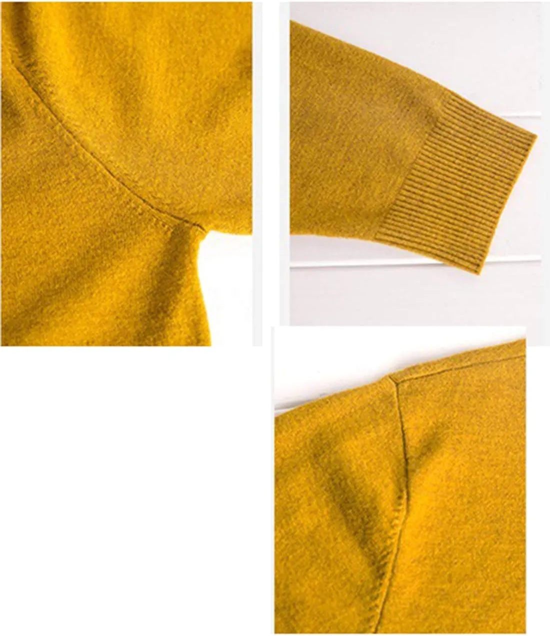 HaoMay Men's Slim Fit V Neck Pullovers Cashmere Knitted Sweater Jumper