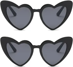 Heart Shaped Sunglasses for Women Vintage Cat Eye Mod Style Retro Glasses Party Shopping Favors